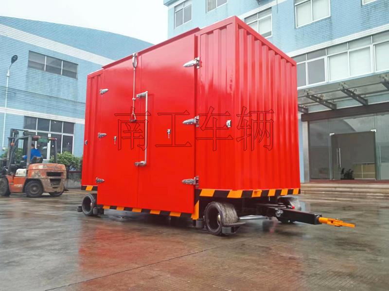 3吨双牵引箱式爱体育官方网站 无动力叉车牵引工具拖车